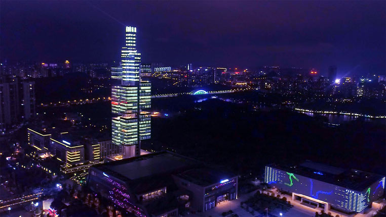 航拍贵阳“数谷之夜”