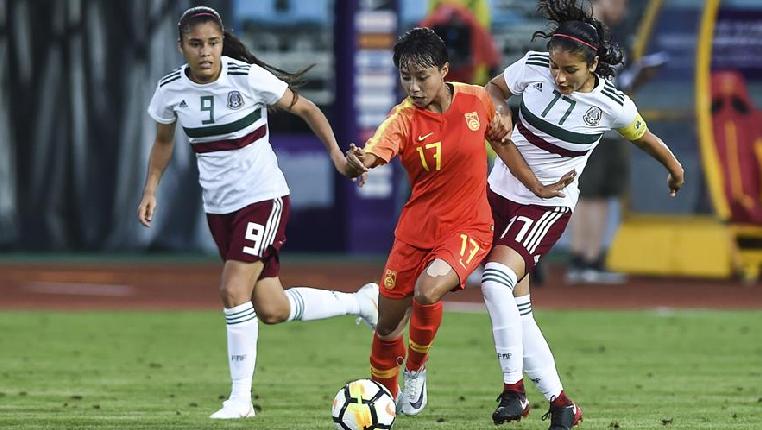 足球——国际青年女子足球锦标赛：中国胜墨西哥