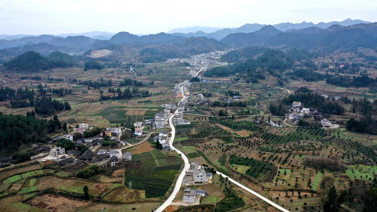 俯瞰贵州务川新农村