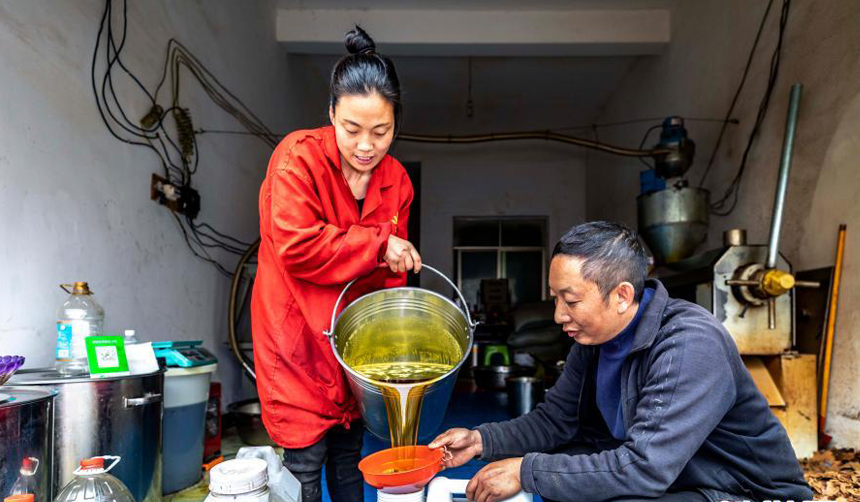 夫妻榨油房，榨出脱贫路