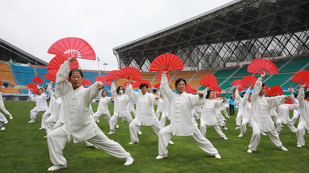 2021贵阳市老年人体育健身系列活动启动仪式现场