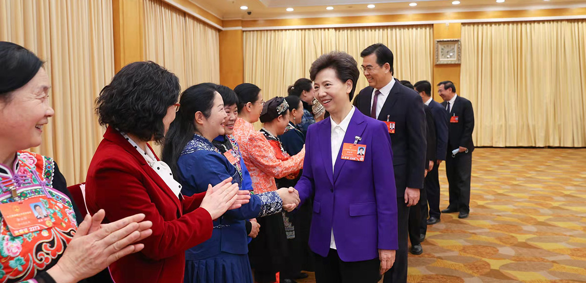谌贻琴李炳军亲切看望贵州代表团妇女代表