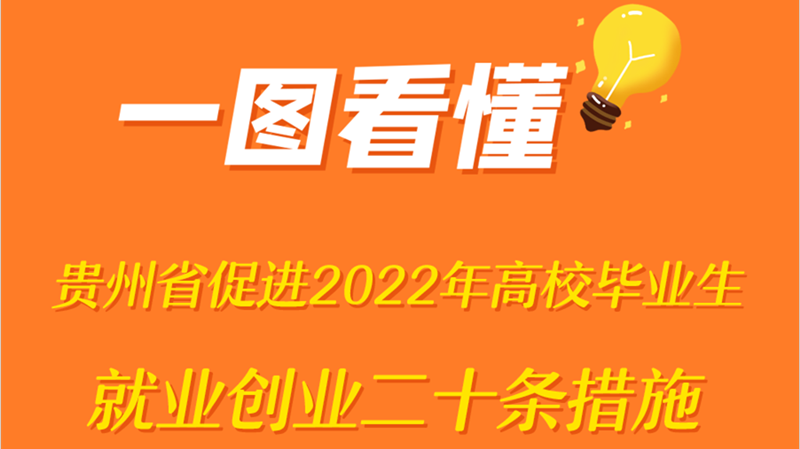 一图看懂丨贵州省促进2022年高校毕业生就业创业二十条措施