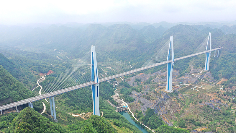 航拍贵州平塘特大桥